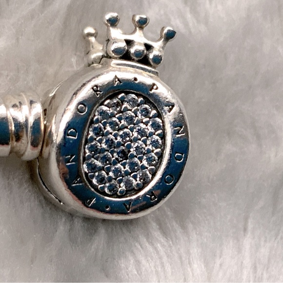 Genuine Pandora Snake Chain Crown O Clasp Bracelet - Picture 4 of 11